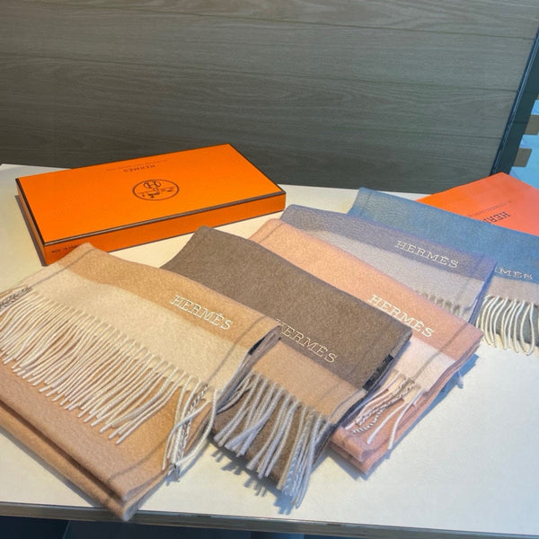 SCARF 180 CM IN MEDIUM BROWN CASHMERE 366046