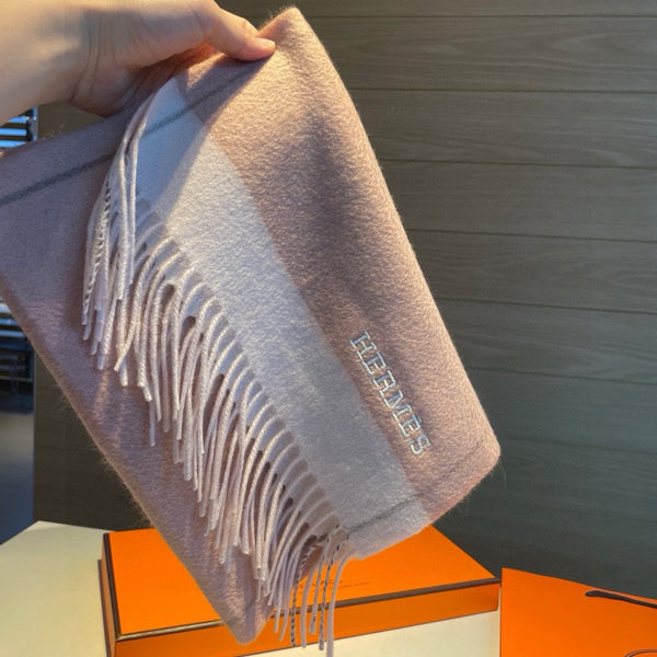 SCARF 180 CM IN PEACHY PINK CASHMERE 366047