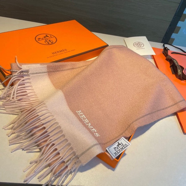 SCARF 180 CM IN PEACHY PINK CASHMERE 366047