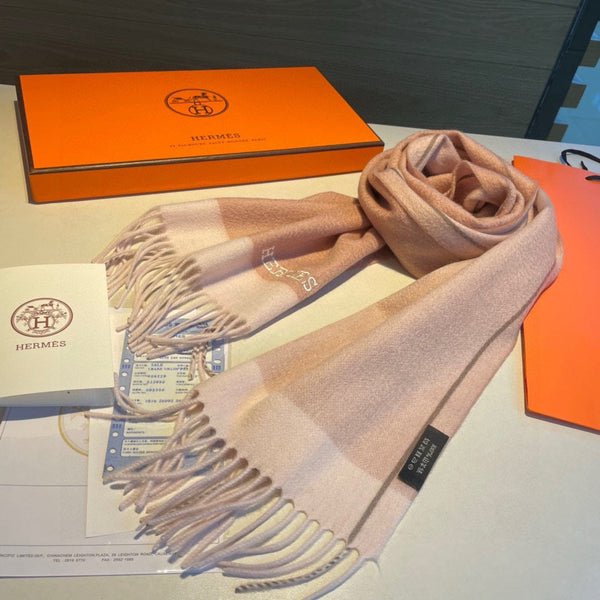 SCARF 180 CM IN PEACHY PINK CASHMERE 366047