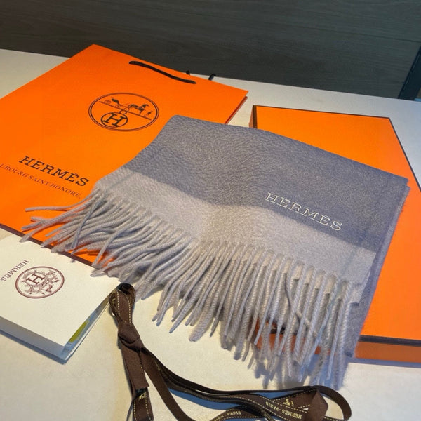 SCARF 180 CM IN LAVENDER GRAY CASHMERE 366049