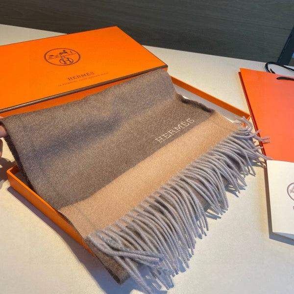 Scarf 180 CM In Brown Mix Beige Cashmere  398203