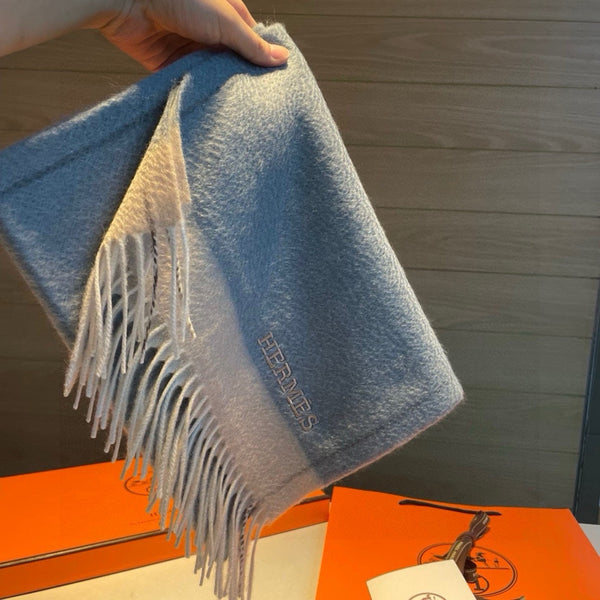 Scarf 180 CM In Grey Blue Mix Beige Cashmere  398204