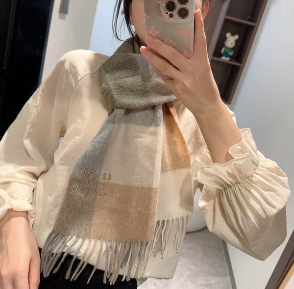 LP Tartan Wish Scarf 180 CM In Colorful Cashmere 428533