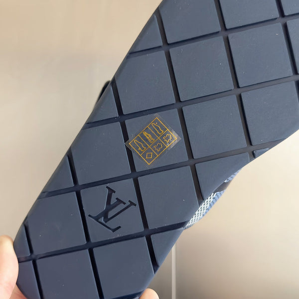 LV VENICE MULE SLIDE SANDALS MONOGRAM NAVY BLUE