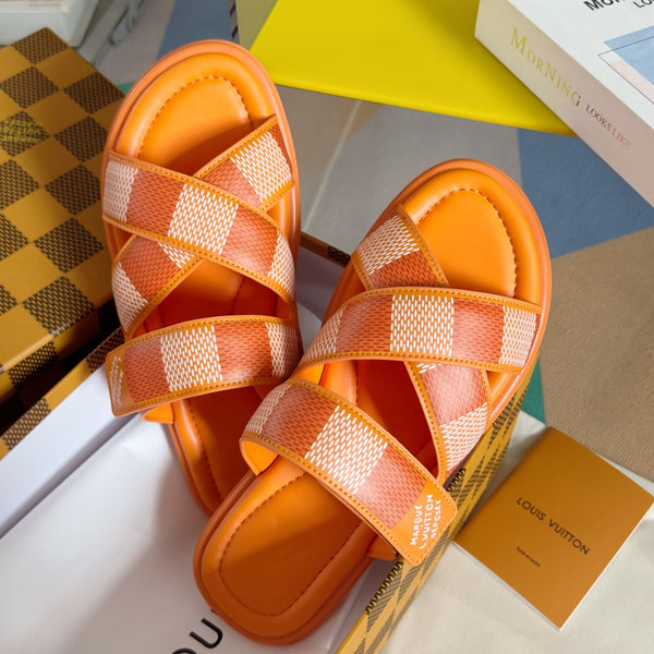 SANDALI LV VENICE MULE SLIDE MONOGRAM TIGER ARANCIONE