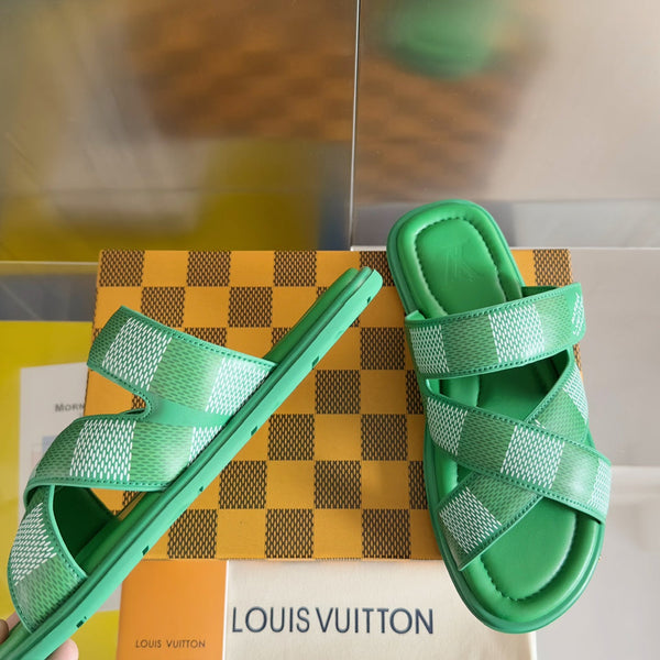 SANDALI LV VENICE MULÉ SLIDE MONOGRAM KELLY GREEN