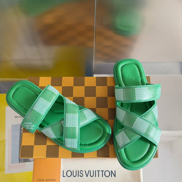 SANDALI LV VENICE MULÉ SLIDE MONOGRAM KELLY GREEN
