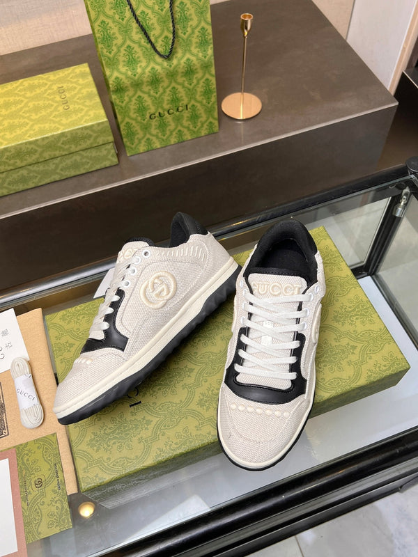 GG MAC80 TRAINER CREAMY WHITE AND BLACK CALFSKIN