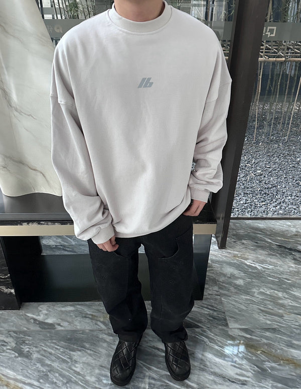 Balenciaga 25 Crew Neck Sweatshirt White Cotton 0004