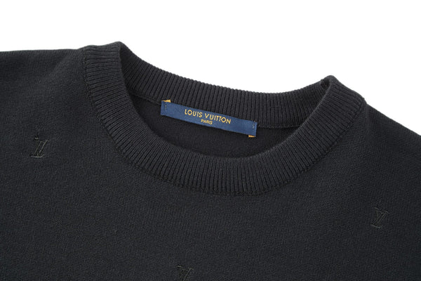 LV Minimalist Design T- shirt Black Coton Spandex