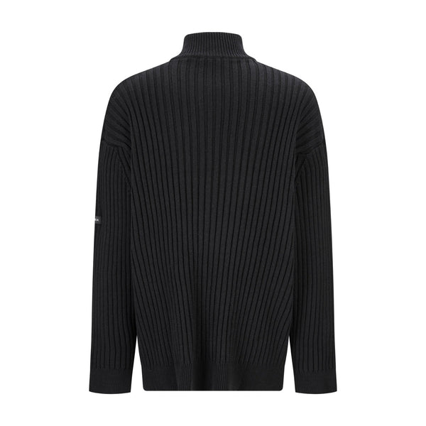 Balenciaga 25 Zipper Sweater Black Wool 0010