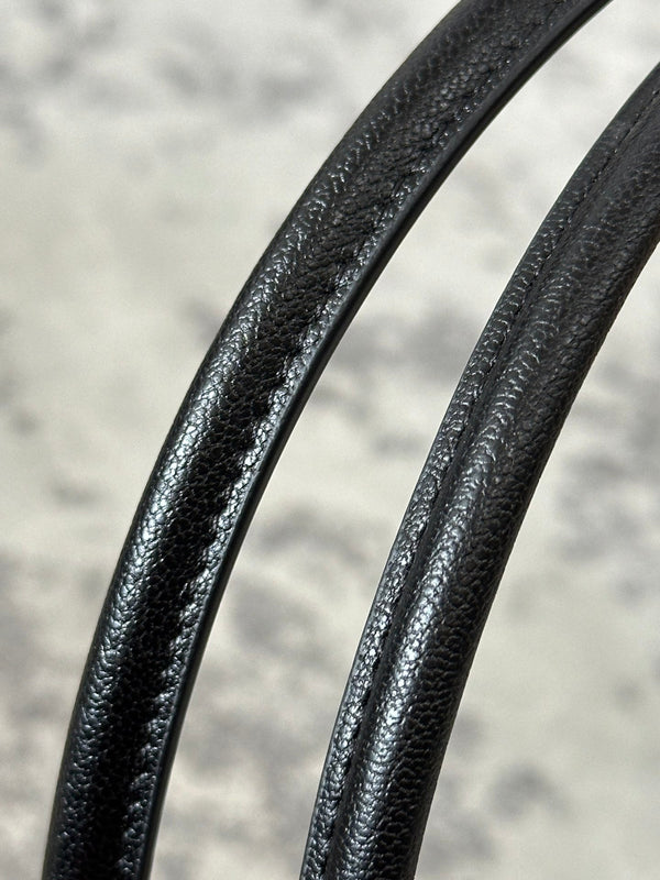 LE TECKEL SMALL BAG 27 IN BLACK GOATSKIN