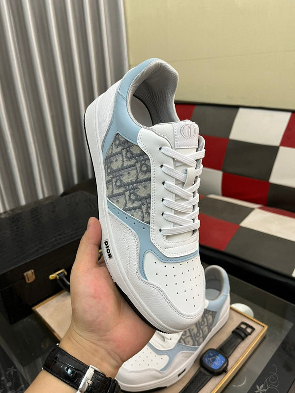 CD B27 LOW-TOP SNEAKER WHITE AND SKY CALFSKIN