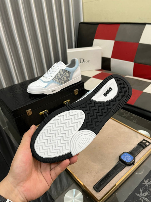 CD B27 LOW-TOP SNEAKER WHITE AND SKY CALFSKIN