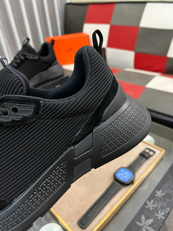 HM HUGO SNEAKER BLACK WEAVE AND SUEDE