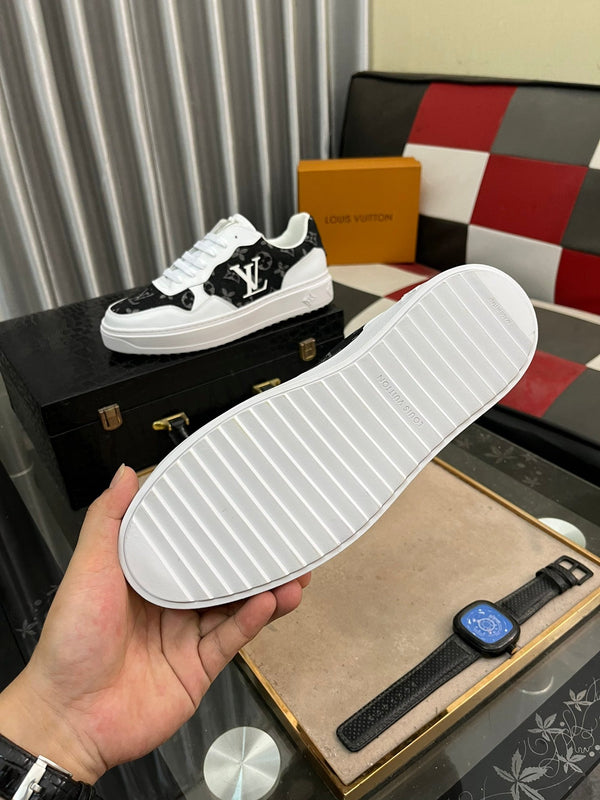 LV CLASSIC TRAINERS BLACK DENIM MIX WHITE CALFSKIN