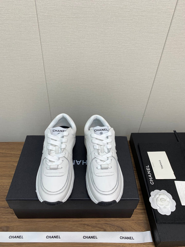 CC Sneaker 30mm White Lambskin