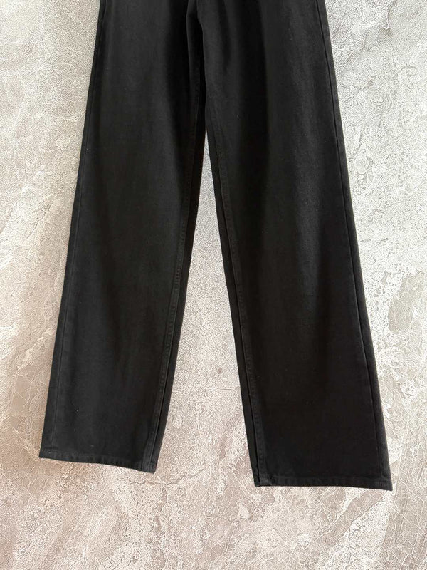 YSL Black Straight Jeans cotton