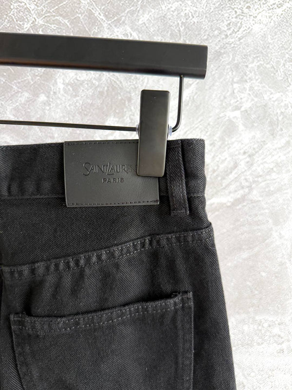 YSL Black Straight Jeans cotton