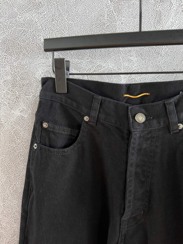 YSL Black Straight Jeans cotton