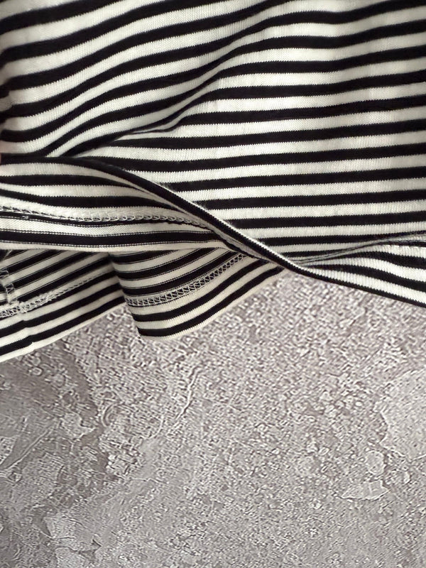 YSL Striped Vest Black mix White Cotton Polyester