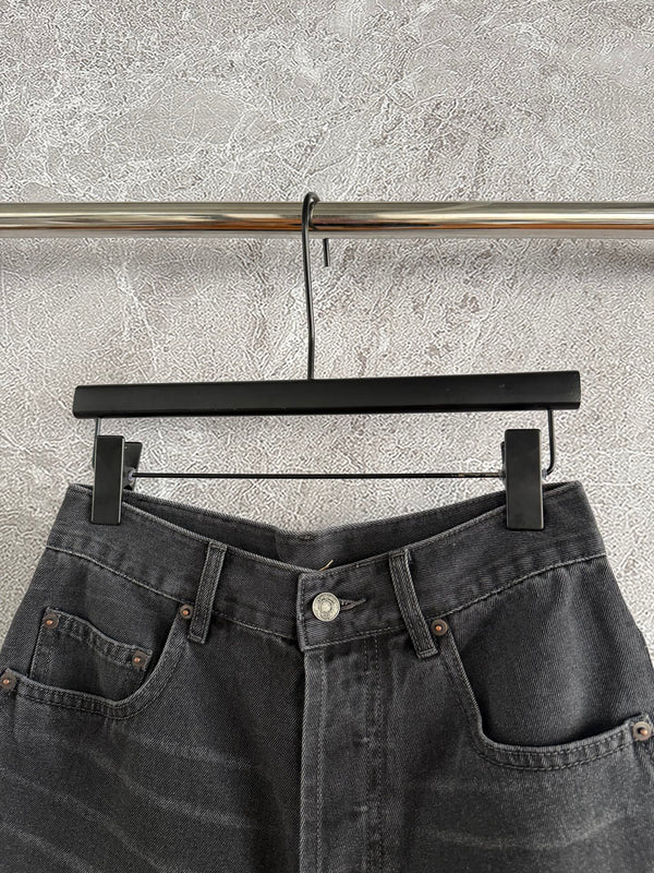 YSL Denim Short Black Cotton