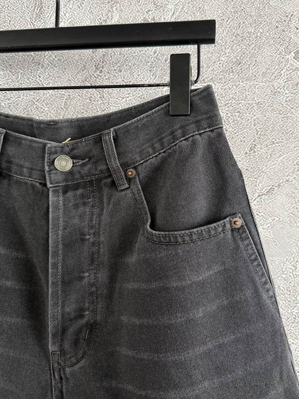 YSL Denim Short Black Cotton