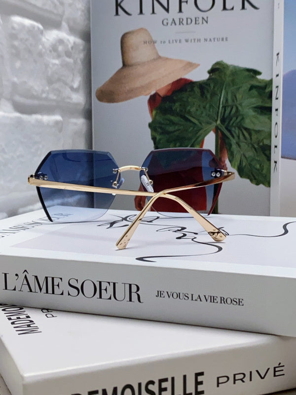 OCCHIALI DA SOLE PANTHÈRE 562061 CON MONTATURA GEOMETRICA SENZA MONTATURA IN METALLO