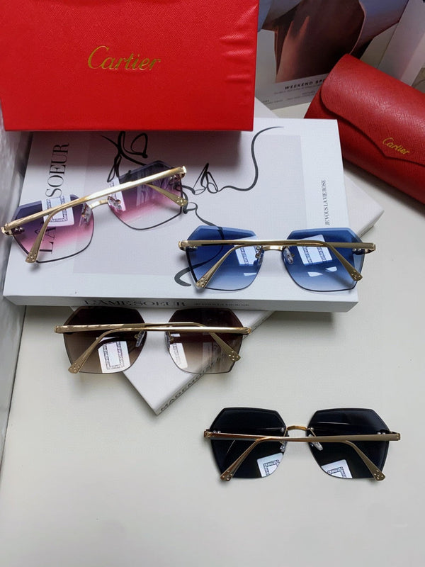 OCCHIALI DA SOLE PANTHÈRE 562061 CON MONTATURA GEOMETRICA SENZA MONTATURA IN METALLO