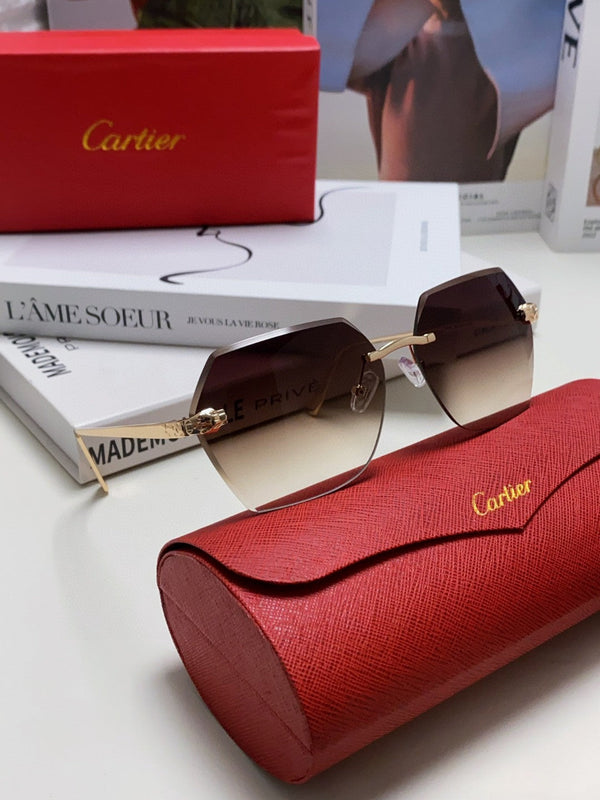 OCCHIALI DA SOLE PANTHÈRE 562061 CON MONTATURA GEOMETRICA SENZA MONTATURA IN METALLO