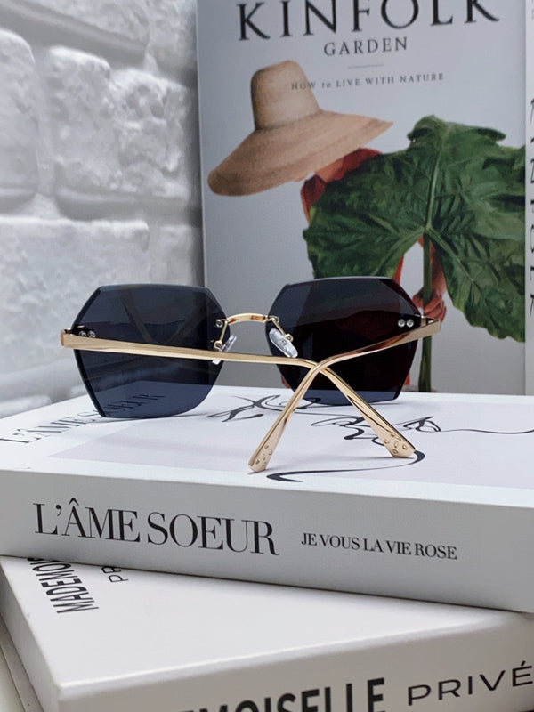 OCCHIALI DA SOLE PANTHÈRE 562061 CON MONTATURA GEOMETRICA SENZA MONTATURA IN METALLO