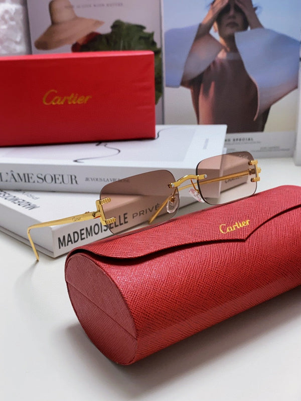 OCCHIALI DA SOLE SANTOS 562068 CON MONTATURA RETTANGOLARE SENZA MONTATURA IN METALLO