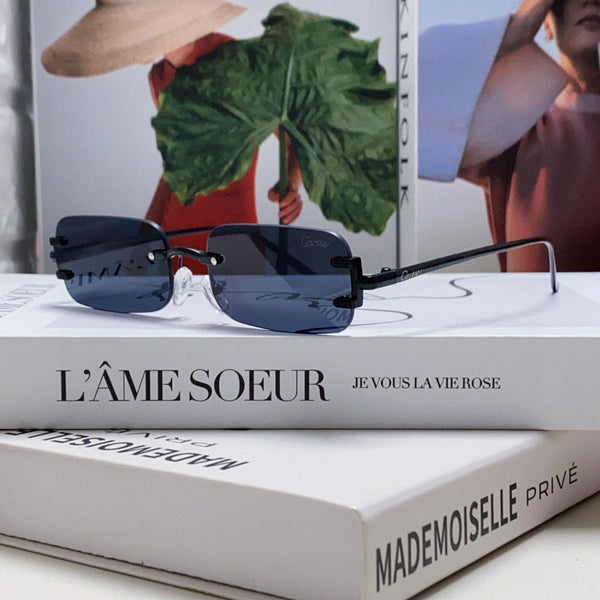 OCCHIALI DA SOLE SANTOS 562068 CON MONTATURA RETTANGOLARE SENZA MONTATURA IN METALLO