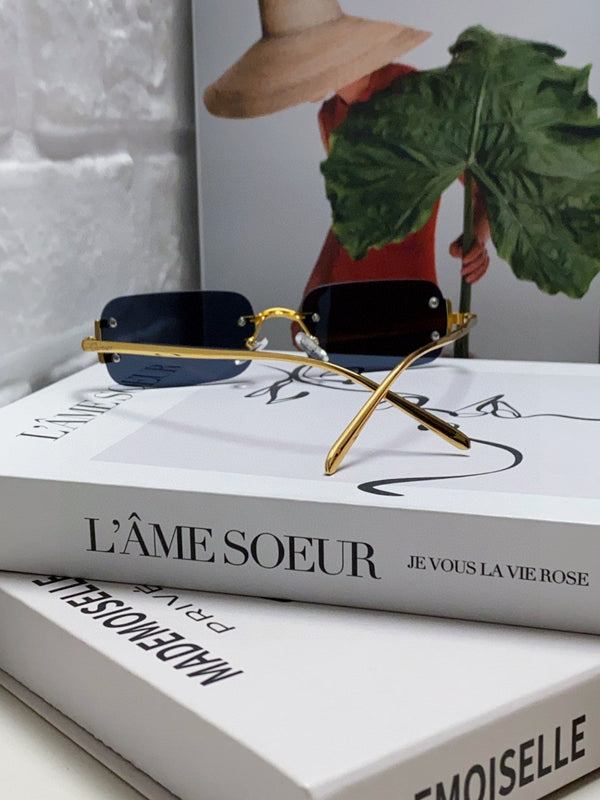 OCCHIALI DA SOLE SANTOS 562068 CON MONTATURA RETTANGOLARE SENZA MONTATURA IN METALLO