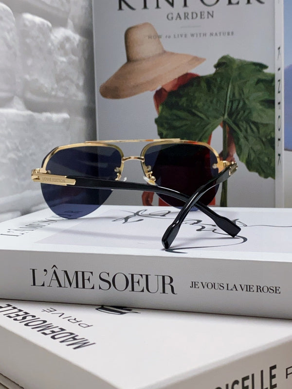 OCCHIALI DA SOLE PILOT 582592 IN METALLO ORO LENTI NERE