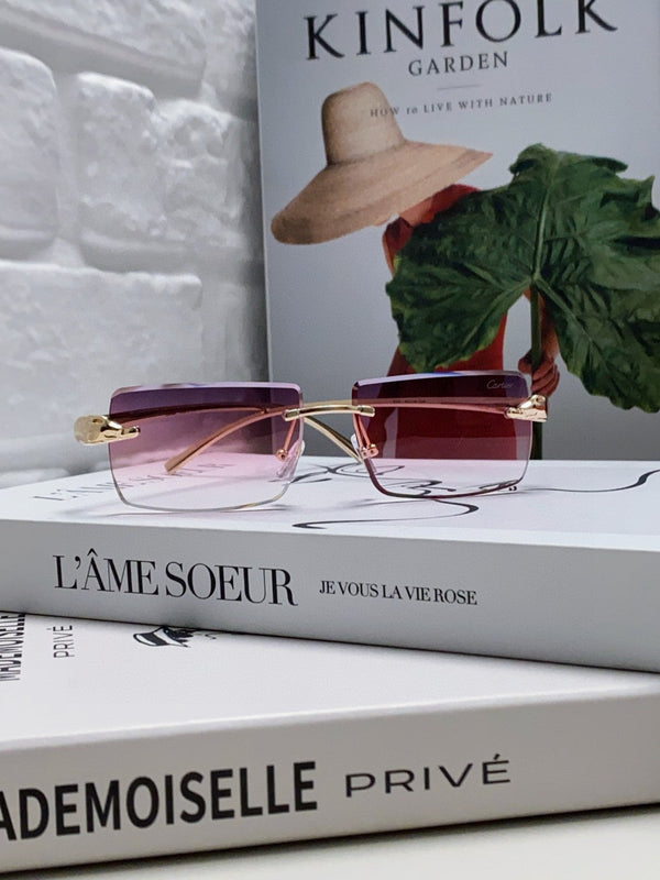 OCCHIALI DA SOLE PANTHÈRE 543543 CON MONTATURA RETTANGOLARE SENZA MONTATURA IN METALLO