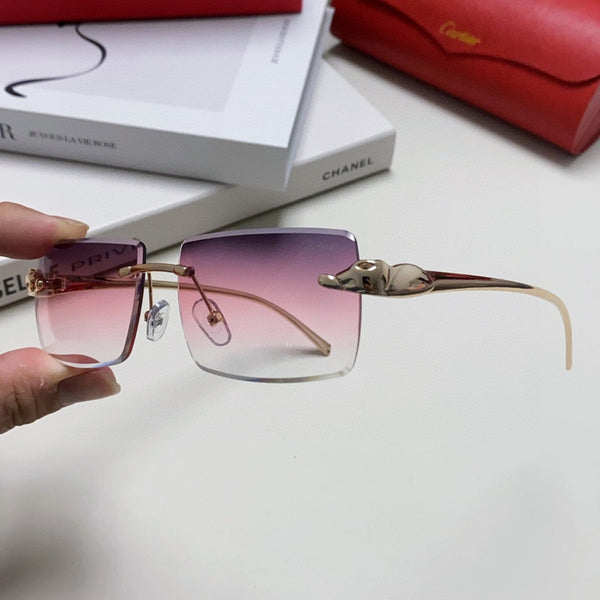 OCCHIALI DA SOLE PANTHÈRE 543543 CON MONTATURA RETTANGOLARE SENZA MONTATURA IN METALLO