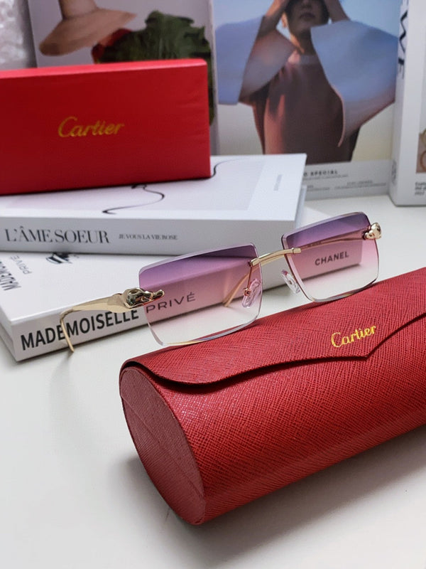 OCCHIALI DA SOLE PANTHÈRE 543543 CON MONTATURA RETTANGOLARE SENZA MONTATURA IN METALLO