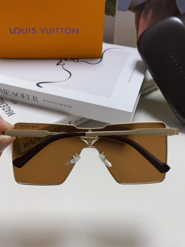 OCCHIALI DA SOLE CYCLONE 581374 IN METALLO ORO LENTI MARRONE