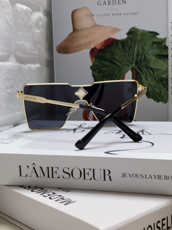 OCCHIALI DA SOLE CYCLONE Z1700U IN METALLO ORO LENTI NERE