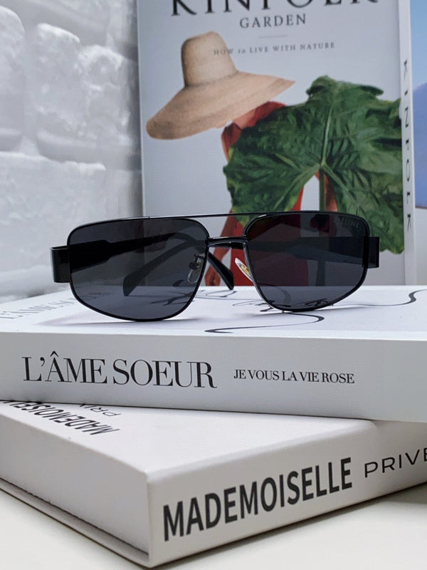 TRIOMPHE SUNGLASS 512996 IN BLACK METAL