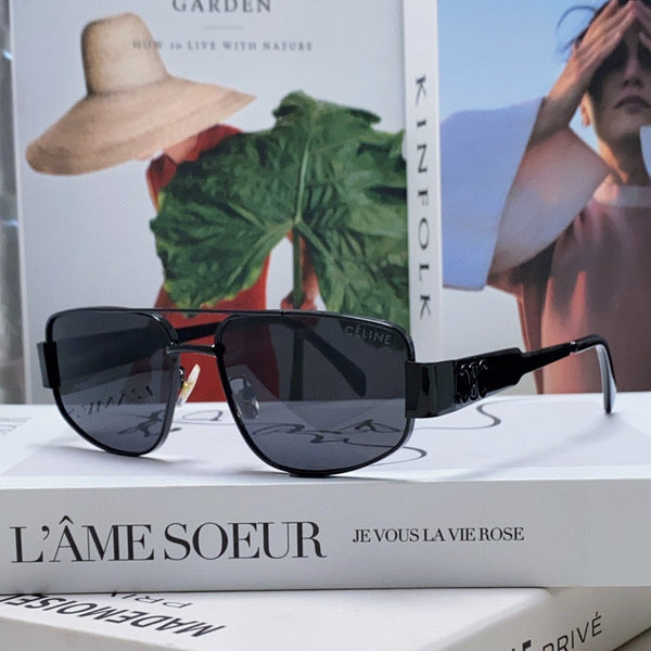 TRIOMPHE SUNGLASS 512996 IN BLACK METAL