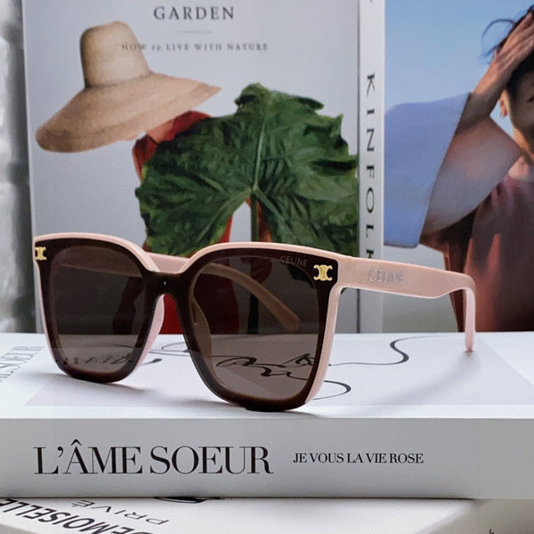 TRIOMPHE SUNGLASSES 552774 IN BABY PINK ACETATE TEXT LOGO