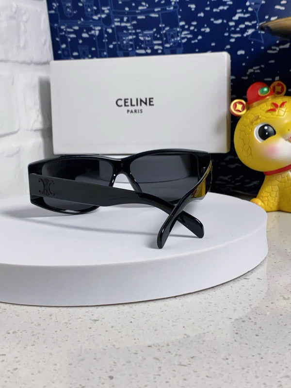 TRIOMPHE SUNGLASS 533221 IN BLACK ACETATE BLACK LOGO