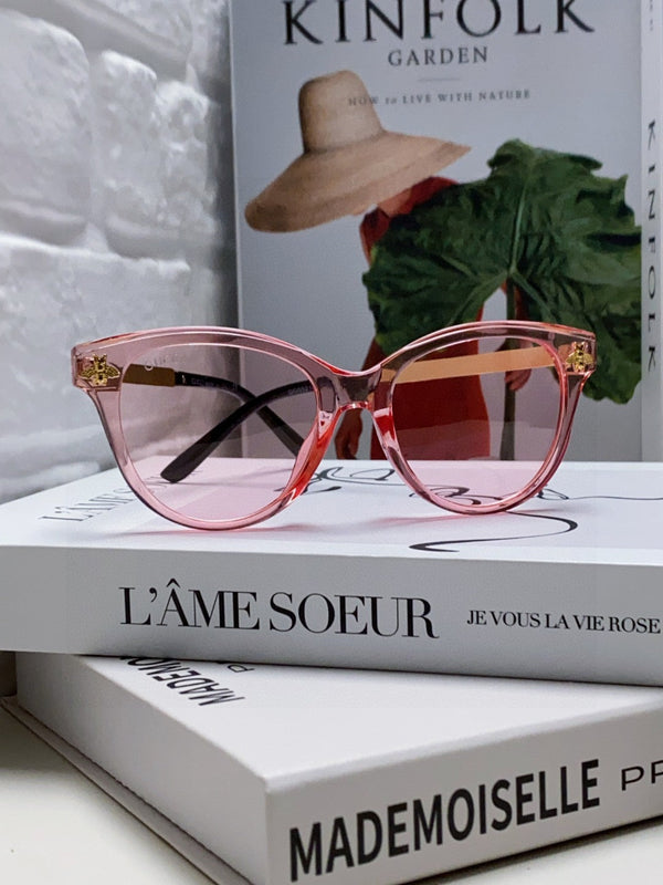 BEE EMBELLISHED BUTTERFLY FRAME SUNGLASSES 570242 IN ACETATE