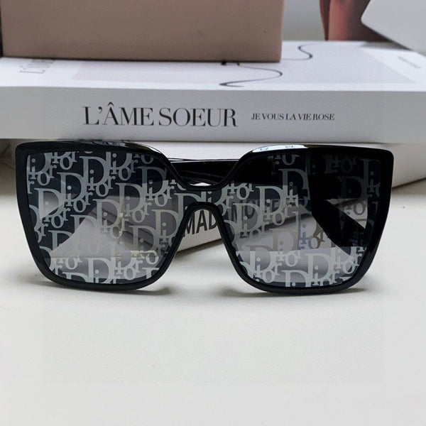 OCCHIALE DA SOLE LADY 95.22 S2F 571583 IN ACETATO NERO MASCHERINA OBLIQUA