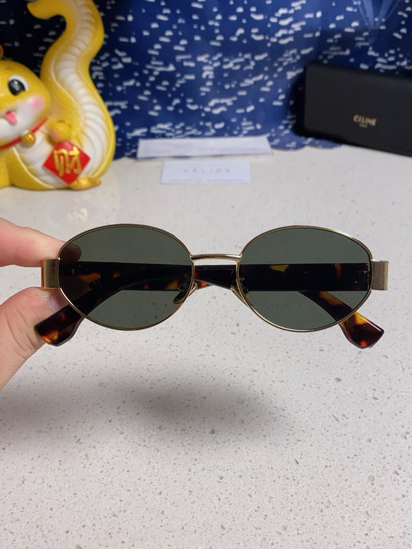 TRIOMPHE SUNGLASS 538531 IN HAVANA ACETATE BLACK LENSES