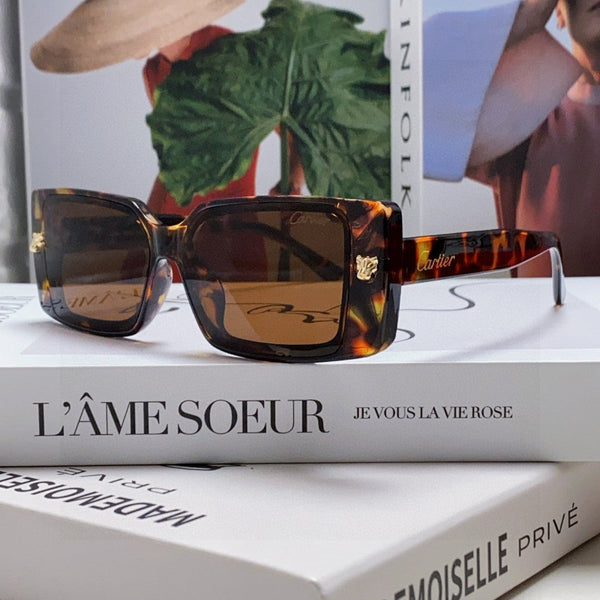 EMBOSSED LOGO RECTANGULAR FRAME SUNGLASSES 575773 IN ACETATE