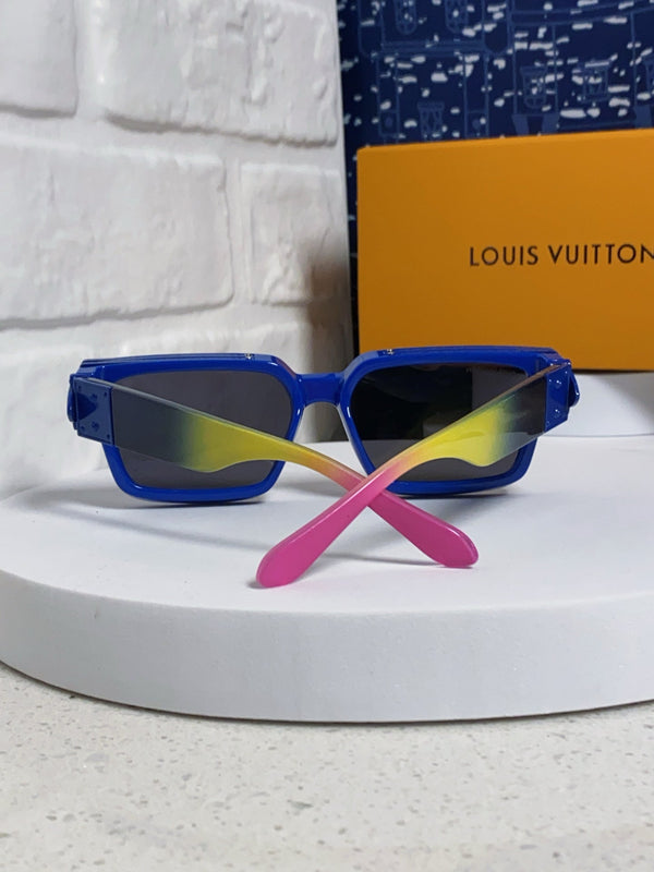 RECTANGLE SUNGLASSES 575847 IN BLUE MIX MULTICOLOR ACETATE